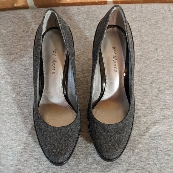 Liz Claiborne Grey Flannel Heels - Picture 3 of 5